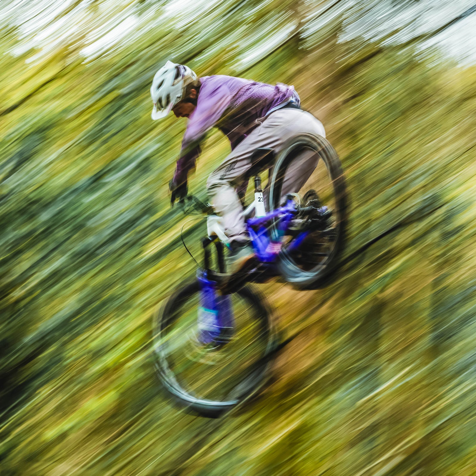 Mountain Bike rider on a trail in new Troy Lee Designs gear